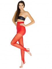 Leggings rosso con la staffa