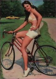 Pin up in bicicletta