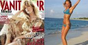 La Marcuzzi al mare per vanity fair