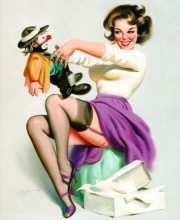 Pin-up con le calze nere