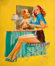 Pin-up At The Mirror