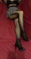Le impagabili gambe di Miss Dicembre in collant neri Le impagabili gambe di Miss Dicembre in collant neri