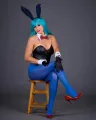 Jessica Lynn coniglietta in collant blu