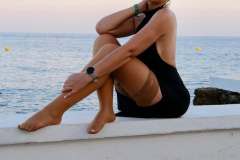Al mare con le calze autoreggenti