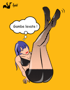 A gambe levate