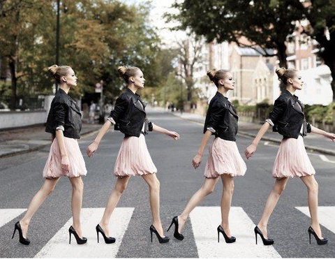 Belle gambe in Abbey Road