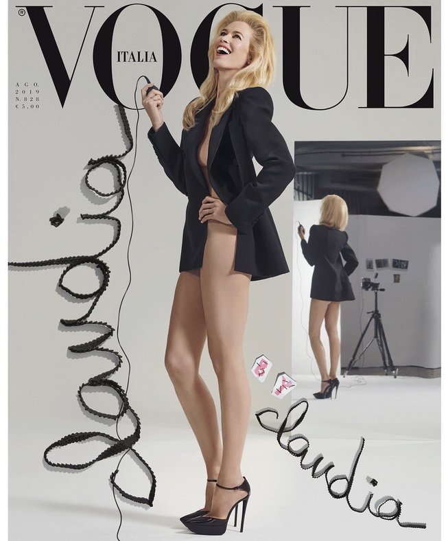 Le gambe di Claudia Schiffer su Vogue