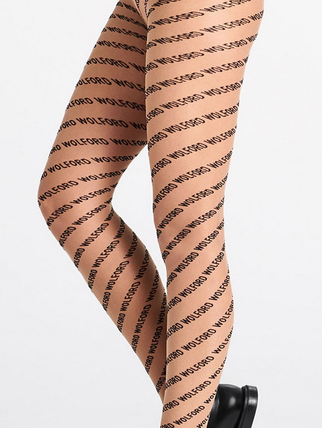 wolford logo tights