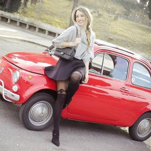 fiat 500 e collant neri