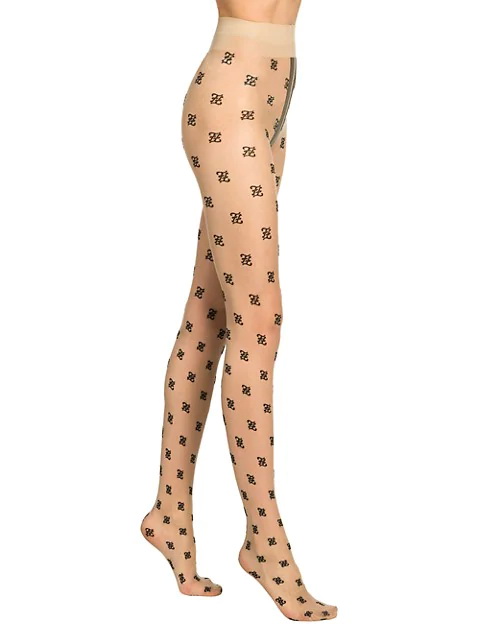 fendi collant logo nude