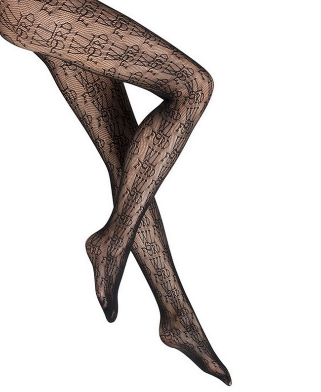 wolford logo net tights 