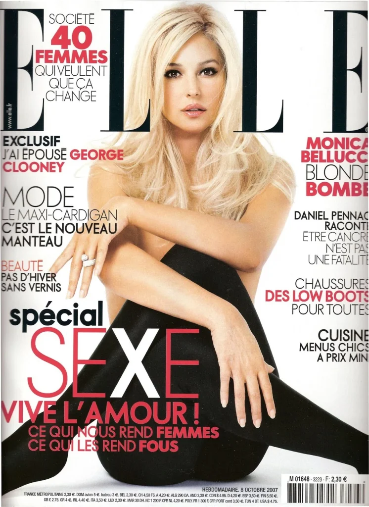 Elle Francia, Ottobre 2007: Monica Bellucci in collant