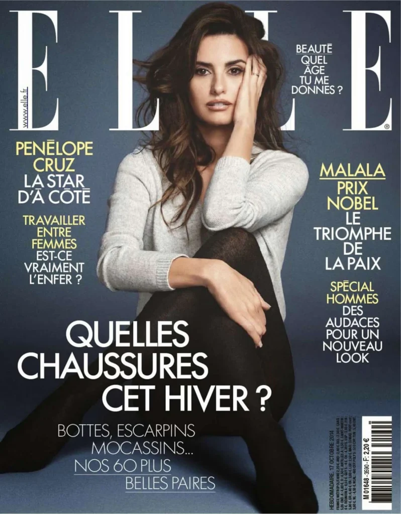 Penélope Cruz e la Bardot Pose di Comfort su ELLE
