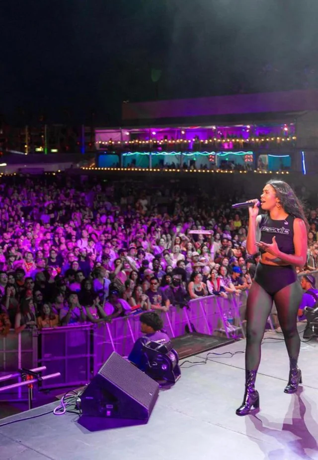 Amber on stage