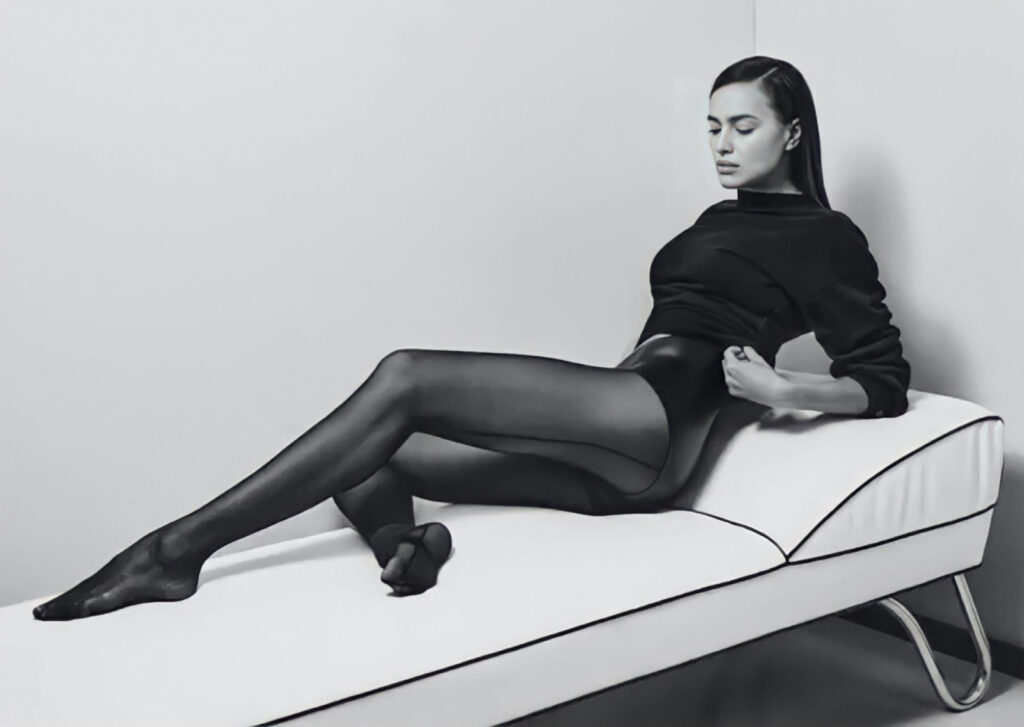 Irina Shayk in bianco e nero