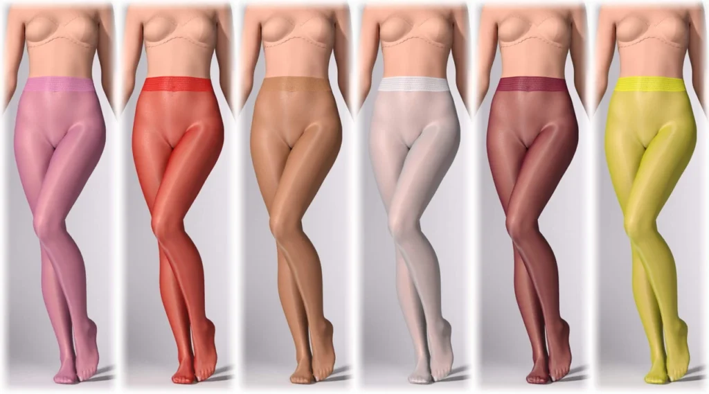 Tutti i colori dei collant senza cuciture