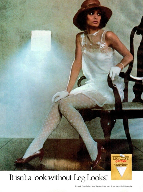 Pubblicità Burlington Leg Looks 1984 Chantilly Lace