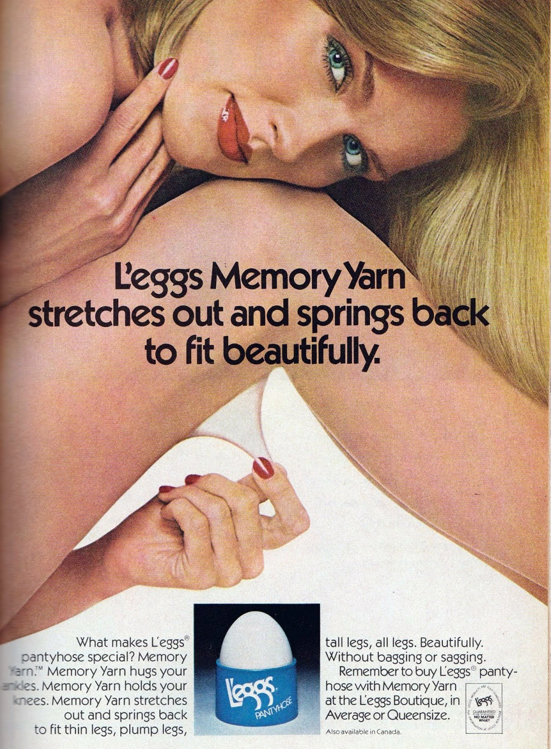 L'eggs Memory Yarn primi anni 80