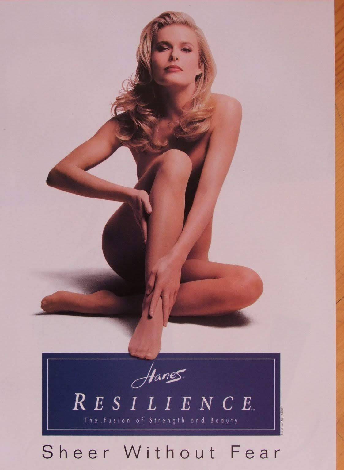 Pubblicità Hanes Resilience 1996, calze velate resistenti