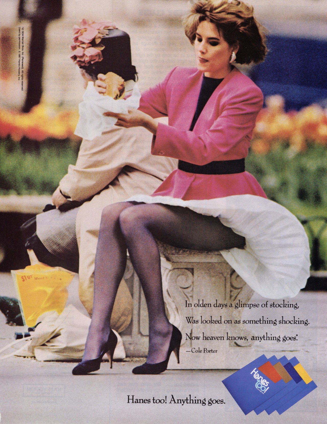 Pubblicità Hanes too! 1987 con citazione di Cole Porter