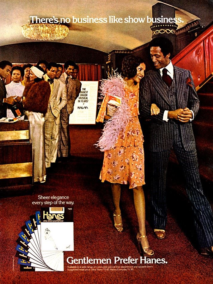 Pubblicità Hanes Ultra Sheer anni 70, campagna Gentlemen Prefer Hanes